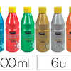 GOUACHE ACRYLIQUE PABAO ACRYLC OLOR INDALABILE COUVRANTE BRILLANTE TOUS SUPPORTS COLORIS PAILLETTAS LOT 6 FLACONS 500ML