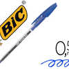 STYLO-BILLE BIC CRISTAL CLIC A CRITURE MOYENNE 0.5MM ENCRE CLASSIQUE RATRACTABLE EMBASE STRIAE BOUTON PRESSOIR BLEU