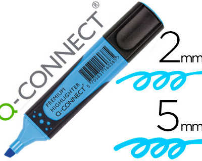 surligneur-q-connect-premium-p-ointe-biseautae-encre-base-eau-corps-couleur-encre-grip-caoutchouc-capuchon-clip-bleu