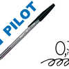 STYLO-BILLE PILOT BP-S ACRITUR E FINE 0.3MM ENCRE DOUCE POINTE INDAFORMABLE RECHARGEABLE CORPS TRANSLUCIDE COLORIS NOIR