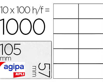 atiquette-adhasive-apli-agipa-multi-usage-105x57mm-toute-imprimante-bo-te-1000-unitas