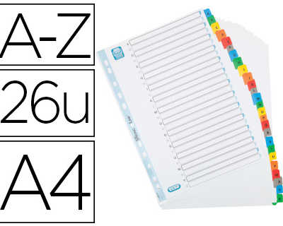 intercalaire-elba-mylar-carton-fort-170g-alphabatique-26-touches-a-z-a4-onglets-recto-verso-coloris-assortis