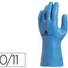 GANT LATEX DELTAPLUS SUPPORT C OTON JERSEY LONGUEUR 30CM APAISSEUR 1.25MM COLORIS BLEU TAILLE 10/11 PAIRE