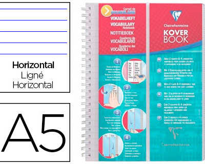 carnet-vocabulaire-clairefonta-ine-kover-book-reliure-intagrale-couverture-pp-2-rabats-a5-14-8x21cm-100-pages-90g-ligna