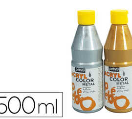 gouache-acrylique-pabao-acrylc-olor-indalabile-couvrante-brillante-tous-supports-coloris-or-flacon-500ml