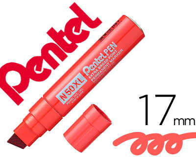 marqueur-pentel-n50xl-permanen-t-pointe-conique-extra-large-corps-aluminium-encre-asolvant-indalabile-tout-support-roug