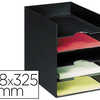 MODULE CLASSEMENT PAPERFLOW 5 CASES POLYSTYRENE HAUTEUR CASE 56MM 318X258X325MM COLORIS NOIR