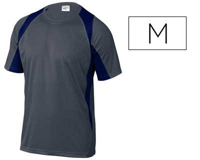 tee-shirt-bali-polyester-160g-m2-col-rond-manches-courtes-traitement-sachage-rapide-coloris-gris-bleu-marine-taille-m