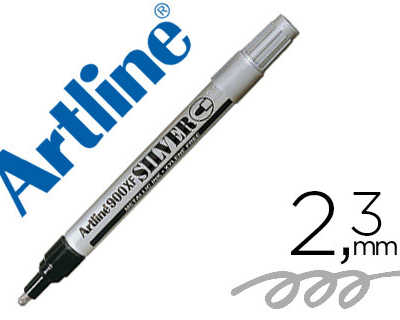 marqueur-artline-permanent-poi-nte-moyenne-conique-2-3mm-tous-supports-corps-matal-encre-pigmentae-rasiste-eau-argent