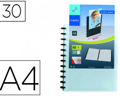 protege-documents-viquel-gaode-personnalisable-polypropylene-blanc-semi-rigide-5-100e-30-pochettes-60-vues-format-a4