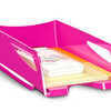 CORBEILLE ACOURRIER MAXI CEP GLOSS DOCUMENTS 24X32CM 2 POIGNAES SUPERPOSABLE DROIT DACALA 270X386X115MM COL. ROSE PEPSY