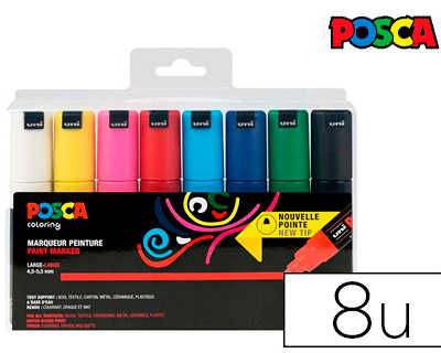 marqueur-posca-pc7m-gouache-en-cre-inodore-toutes-surfaces-pointe-large-conique-coloris-matallisas-8-unitas