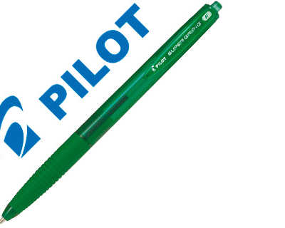 stylo-bille-pilot-super-grip-g-r-tractable-pointe-fine-coloris-vert