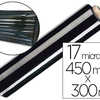 FILM ATIRABLE MANUEL 0,45X300M 17 MICRONS BRILLANT RASISTANT DAROULEMENT SILENCIEUX 1 FACE COLLANTE INTERNE COLORIS NOI