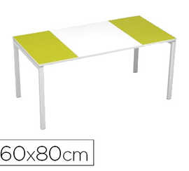 bureau-paperflow-easydesk-160x-80cm-pieds-acier-laqua-blanc-plateau-blanc-vert