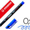 STYLO-FEUTRE STABILO OHP PEN P ERMANENT POINTE EXTRA FINE 0.4MM ENCRE INDALABILE MULTI-SUPPORTS AGRAFE COLORIS BLEU