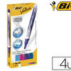 MARQUEUR BIC VELLEDA POCKET EF FACABLE POINTE OGIVE TRACA 3MM ENCRE LIQUIDE FORMAT POCHE COLORIS FUN BOÎTE 4 UNITAS