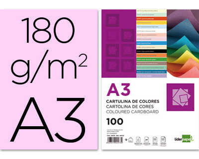 papier-cartonn-liderpapel-a3-180g-m2-unicolore-rose-paquet-100f
