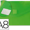 POCHETTE ENVELOPPE LIDERPAPEL POLYPROPYLENE 180 MICRONS A8 74X52MM 50F FERMETURE BOUTON RASISTANT TRANSPARENT VERT