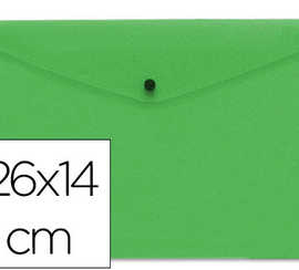 pochette-enveloppe-liderpapel-polypropylene-180-microns-260x140mm-50f-fermeture-bouton-rasistant-transparent-vert