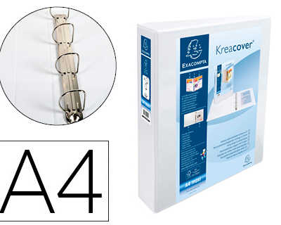 classeur-exacompta-kreacover-4-anneaux-50mm-a4-carton-recouvert-polypropylene-dos-75mm-personnalisable-blanc