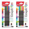 STYLO-FEUTRE MAPED GRAPH'PEPS POINTE EXTRA FINE FORMAT SPÉCIAL CONTENANT 4 COULEURS STANDARD + 4 COULEURS FUN