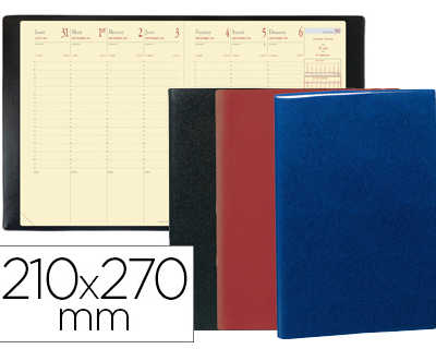 agenda-quo-vadis-impala-prestige-pr-sident-210x270mm-1-semaine-2-pages-coloris-assortis