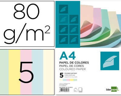 papier-couleur-liderpapel-mult-ifonction-a4-80g-m2-5-coloris-assortis-jaune-bleu-creme-rose-vert-500-feuilles