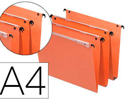 dossier-suspendu-esselte-dual-kraft-orange-220g-a4-tiroir-entraxe-330mm-h245mm-fond-25-volet-d-agrafage-bo-te-25-unitas