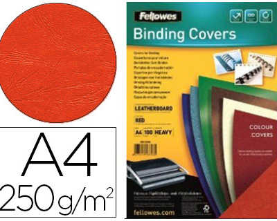 couverture-fellowes-grain-cuir-250g-format-a4-coloris-rouge-paquet-100-unitas