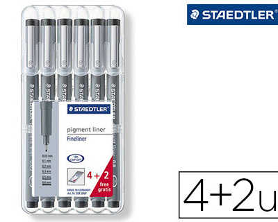 stylo-feutre-staedtler-pigment-liner-technique-0-05mm-0-1mm-0-2mm-0-3mm-0-5mm-0-8mm-noire-pointe-calibrae-atui-4-2u