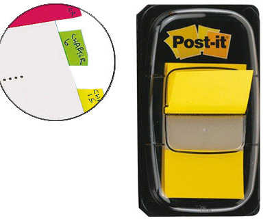 marque-pages-post-it-standard-index-25x44mm-50f-coloris-jaune