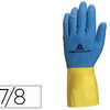 GANT MANAGE DELTAPLUS LATEX FL OQUA LONGUEUR 30CM APAISSEUR 0.60MM COLORIS BLEU/JAUNE TAILLE 7/8 PAIRE