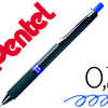 ROLLER PENTEL OH GEL K497 POINTE CONIQUE RÉTRACTABLE 0.7MM GRIP CAOUTCHOUC CLIP MÉTAL COULEUR BLEU