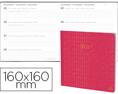 agenda-quo-vadis-weekly-medium-multilingue-160x160mm-semainier-reliure-cousue-coloris-iris-chevrons-rose