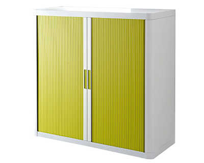 armoire-paperflow-easyoffice-2-tablettes-charge-75kg-structure-blanche-rideaux-104x110x41-5cm-coloris-blanc-vert