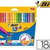 FEUTRE BIC KIDS VISA COLORIAGE ENCRE LAVABLE CAPUCHON VENTILA POINTE BLOQUAE ULTRA-RASISTANTE ATUI CARTON 18 UNITAS