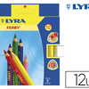 CRAYON COULEUR LYRA FERBY TRIA NGULAIRE 120MM EXTRAMITA FERMAE USAGE ACONOME MINE 6.25MM DIAMETRE ATUI CARTON 12 UNITAS