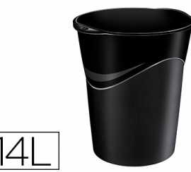 corbeille-apapier-cep-polypro-pylene-rasistant-forme-conique-poignaes-ergonomiques-14l-305x290x334mm-noir-green-spirit