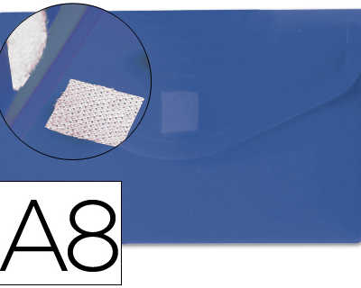 pochette-enveloppe-liderpapel-polypropylene-180-microns-a8-74x52mm-50f-fermeture-bouton-rasistant-transparent-bleu