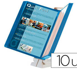 porte-catalogue-q-connect-mural-bureau-acc-s-rapide-information-protection-document-coloris-bleu-inclus-10-pochettes-a4