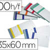 BLOC VENDEUR LIDERPAPEL 2 COUP ONS DATACHABLES 100 FEUILLES 60X135MM PAPIER BLANC BANDE COULEUR 10 COLORIS ASSORTIS