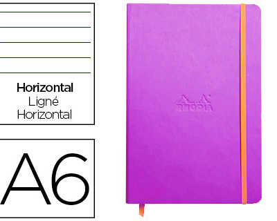 carnet-rhodia-webnotebook-a6-9-x14cm-couverture-simili-cuir-violet-192-pages-90g-ligna-alastique-marque-page-orange