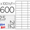 ATIQUETTE ADHASIVE APLI AGIPA MULTI-USAGE 52.5X21.2MM TOUTE IMPRIMANTE BOÎTE 5600 UNITAS