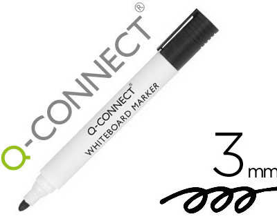 marqueur-q-connect-tableau-bla-nc-pointe-ogive-traca-3mm-corps-plastique-encre-base-alcool-noir