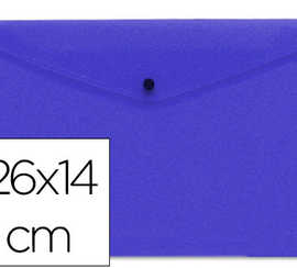 pochette-enveloppe-liderpapel-polypropylene-180-microns-260x140mm-50f-fermeture-bouton-rasistant-transparent-bleu