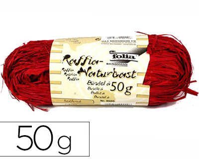 raphia-vagatal-brin-1m-pelote-50g-coloris-rouge-vif