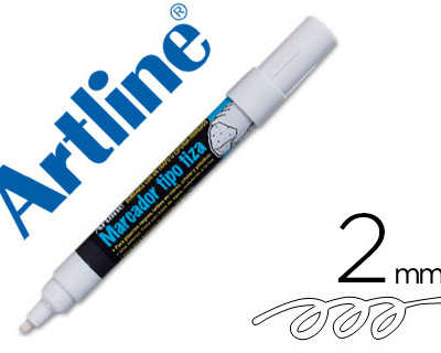 marqueur-artline-fen-tres-poin-te-fibre-acrylique-conique-4mm-encre-liquide-craie-pigmentae-base-eau-inodore-blanc