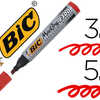 MARQUEUR BIC PERMANENT MARKING 2300 POINTE BISEAUTAE TRACA 3/5MM CORPS PLASTIQUE ENCRE BASE ALCOOL COLORIS ROUGE