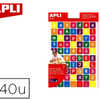 GOMMETTE APLI AGIPA REPOSITIONNABLE CARRÉE ALPHABET COLORIS ASSORTIS POCHETTE 12F 840 UNITÉS